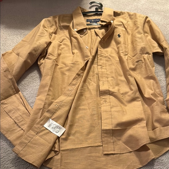 Ralph Lauren Men's Camel Button Down Shirt - Picture 3 of 4